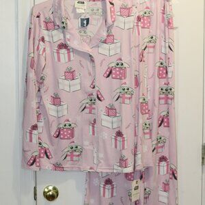 Star Wars Slumber Womens L Baby Yoda Pajamas Set